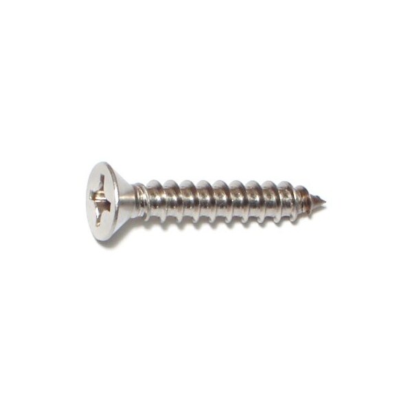 Midwest Fastener Sheet Metal Screw, #12 x 1-1/4 in, 18-8 Stainless Steel Flat Head Phillips Drive, 50 PK 53582 - main
